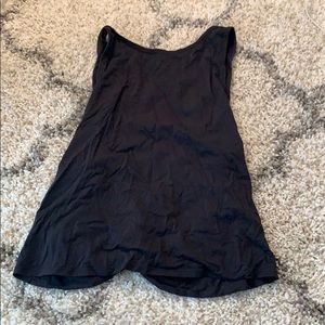 LuLu lemon black open back top w knot
